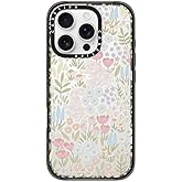 CASETiFY Impact Case for iPhone 16 Pro [Slim / 8.2 ft. 4X Military Grade Drop Protection/Wireless Charging Compatible] - Eleanor - Clear Black