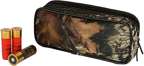 BronzeDog Waterproof Nylon Ammo Pouch Cartridge Belt Holder 12 16 gauge Camo Shotshell Carrier Bag Hunting Wallet (Black Oak Camo)