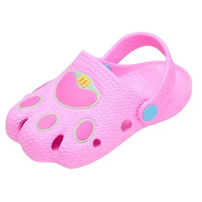 Oyedens Baby Kinder Badelatschen Sommer Flache Hausschuhe Jungen Mädchen Cartoon Pfote Süß Badeschuhe Dusch Anti-Rutsch Slipp