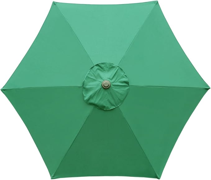 Amazon Com Le Papillon 9 Ft Outdoor Patio Umbrella Aluminum Table Market Umbrella 6 Ribs Crank Lift Push Button Tilt Green Garden Outdoor