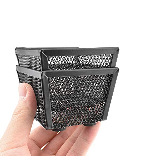 HAHIYO Stackable Paper Clip Mesh Holder cup 2.2" Height 2 Pack Black Sturdy PaperClip Holder