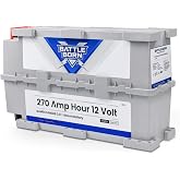 270Ah 12V Lithium-Ion (LiFePO4) RV, Van, Marine, Solar, & Off Grid Battery - Internal BMS, High & Low Temperature Protection 