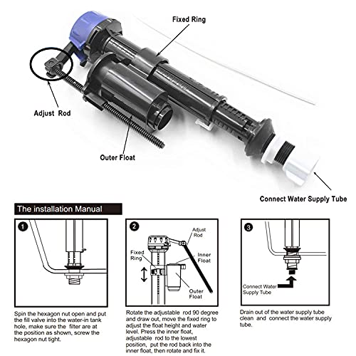 Toilet Fill Valve Toilet Flush Valves 400AH PerforMAX Universal High