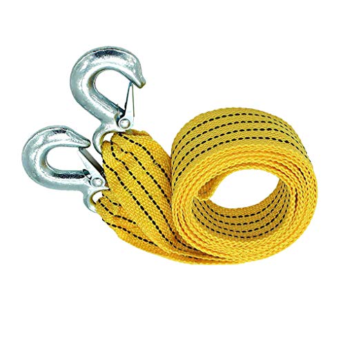 OmkuwlQ 2 Anti Slipping Hooks Heavy Duty Car Tow Cable 3 Ton 6 Ton Emergency Trailer Rope Vehicle Nylon Strap