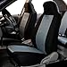 FH Group Classic High Back Flat Cloth Full Set Car Seat Covers with Gift – Universal Fit for Cars Trucks & SUVs (Gray/Black) FB102114