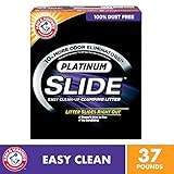 Arm & Hammer Platinum Slide Easy Clean-Up Clumping Cat Litter, Multi-Cat, 37 Lbs
