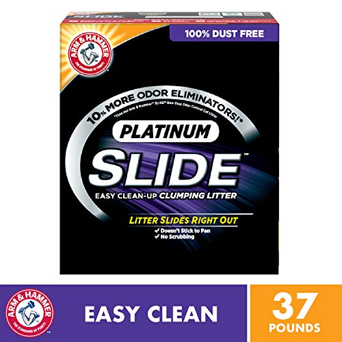 Arm & Hammer Platinum Slide Easy Clean-Up Clumping Cat Litter, Multi-Cat, 37 Lbs