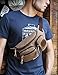 Waist Pack, Mens Canvas Fanny Packs Running Sling Backpack Crossbody Bag Fanny Packs