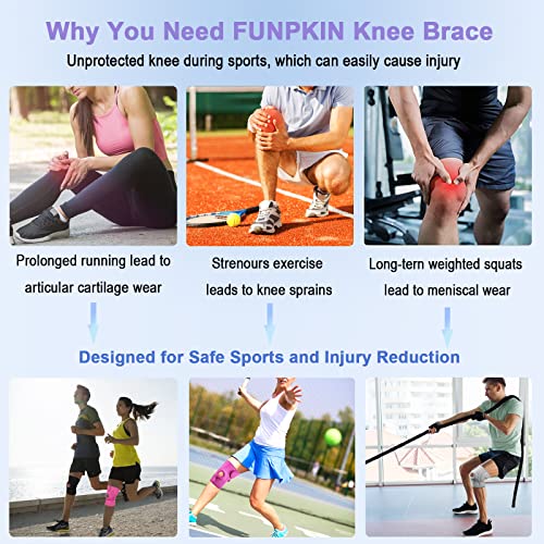 Knee Brace for Knee Pain Women - Adjustable Knee Support Brace with Patella Gel Pad & Side Stabilizers, Medical Knee Pad for Meniscus Tear, Pain Relief, Running, Workout, Arthritis, Joint Recovery