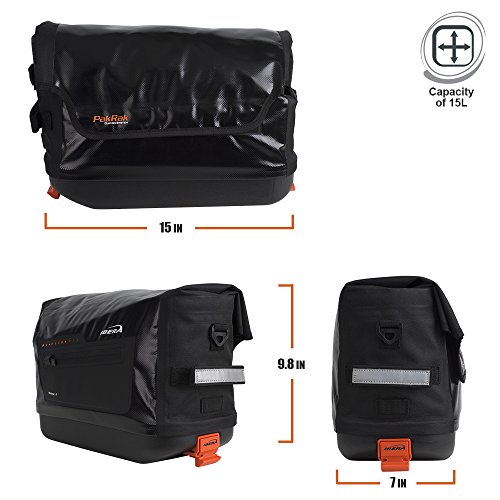 Ibera Bike Trunk Bag PakRak ClipOn QuickRelease Waterproof Bicycle