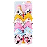JOJO Siwa Hair Bows 6 pack 5 inch Ribbon Hair Bow Alligator Clips (MINNIE&MICKEY)
