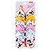 JOJO Siwa Hair Bows 6 pack 5 inch Ribbon Hair Bow Alligator Clips (MINNIE&MICKEY)