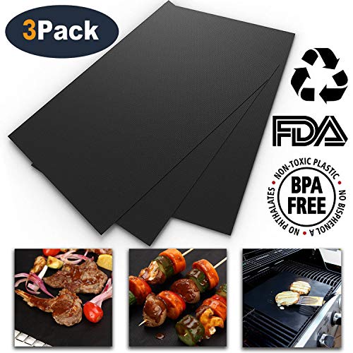 Oven Liner - Set of 3 Large Non-Stick Mat Liners for Gas, Electric, Convection, Toaster Ovens and Easy to Clean, 15.8 x 19.7 inch.