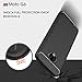 Moto G6 Case with HD Screen Protector, Ucc Frosted Shield Luxury Slim TPU Bumper Cover Carbon Fiber Design and Anti-Scratch and Non-Slip Case Cover for Moto G6 (Black)