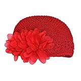 Iuhan Fashion Baby Girl Lace Hair Band Headband Headwear Hat Crochet (red)