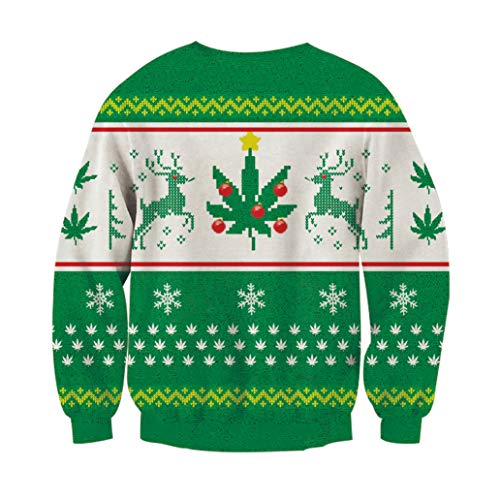 Christmas Sweater,RAISEVERNUnisex Traditional Classical Ugly Christmas Xmas Pullover Sweatshirt Sweater for Women Men X-Large