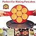 Silicone Pancakes Mold - New Upgrade Silicone Flip Molds 7 Circles Reusable Non Stick Egg Mold Ring pancake Maker for Kitchen - 2 Pack