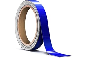 VViViD Dark Blue Liquid Metal Air-Release Adhesive Vinyl Pinstripe Tape Roll (½ Inch x 20ft)