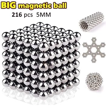 5MM 216 Pieces Magnets Sculpture Building Blocks Toys for Sculpture Stress Relief Intelligence Development and Desk Toy for Adults