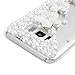 Galaxy S8 Plus Case, YOKIRIN Crystal Clear Transparent Handmade Bling Shiny Crystal Diamond Design PC Hard Shell Full Protective Case Cover for Samsung Galaxy S8 Plus + Crown Dust Plug,Pearl Flowers