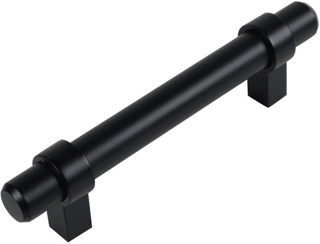 Cosmas 161-96FB Flat Black Cabinet Bar Handle Pull - 3-3/4" Inch (96mm) Hole Centers - 20 Pack