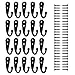 EBOOT 20 Pieces Wall Mounted Hook Robe Hooks Single Coat Hanger and 50 Pieces Screws (Black)