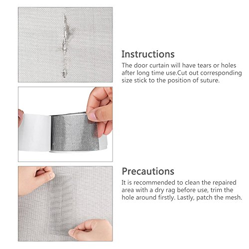 Sanyi Screen Patch Repair Kit Door Window Screen Repair Tape Covering Mesh Tape Waterproof Strong Adhesive Screen Repair Tape Fiberglass Cloth Mesh for Covering up Holes Tear Prevent Mosquitoes Insect - Thumbnail 4