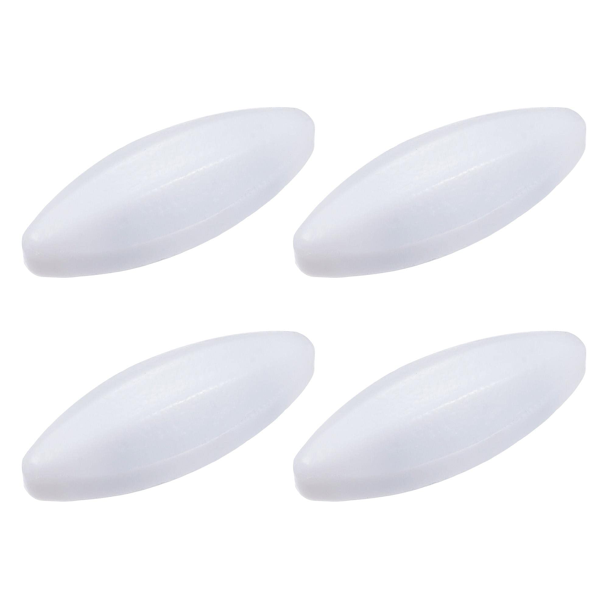 sourcing map Magnetic Stirrer Mixer Stir Bar Rod 30mm(1.18") Olive Shape PTFE Coating Magnet White for Laboratory Pack of 4