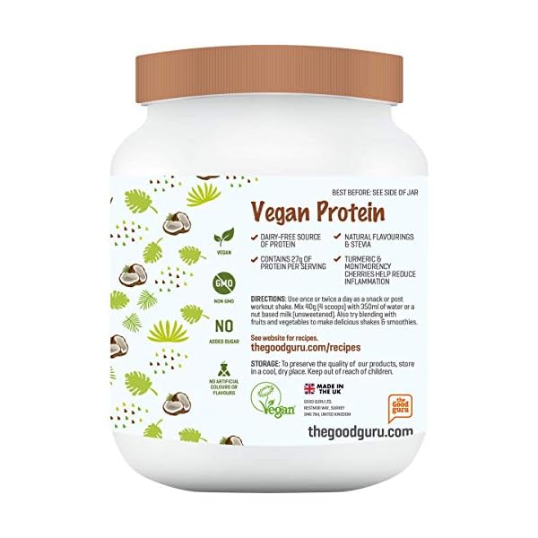 The-Good-Guru-Vegan-Protein-Powder-Blend-Contains-Organic-Turmeric-Organic-Pea-Protein-Powder-Lactose-Free-Dairy-Free-Shake-in-Vanilla-Strawberry-Wild-Berries-Coconut-Coconut The Good Guru | Vegan Protein Coconut Flavour Powder | Contains Organic Turmeric | Organic Pea Protein Powder | Lactose…