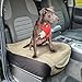 Kurgo Bucket Seat Covers for Dogs | Dog Front Seat Cover | Pet Seat Protector | Car Seat Cover for Pets | Half Coverage | Waterproof Seat Cover | Shorty Bucket Seat Cover (Hampton Sand/Khaki)