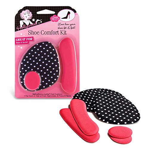 Hollywood Fashion Secrets Shoe Comfort Kit includes Ball-of- Foot Cushions, Heel Liners, and Pressure Spots