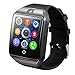 ourspop op-Q8 Smart Watch Phone,OURSPOP Bluetooth SmartWatch Unlocked Watch Cell Phone with 1.54inch Round Touch Screen GSM 2G SIM Card Pedometer Sleep Monitor Remote Sync for Android iPhone