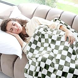 Warm Blanket Soft Cozy Throw Blanket Checkered