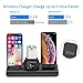 Wireless Charger for iPhone Charging Station for Apple, Wireless Charging Pad Stand for iPhone, Apple Watch Charging Stand with AirPods Charging Dock Wireless Charger for iPhone Xs XR X 8Plus