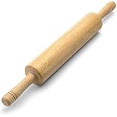 FARBERWARE Classic Wood Rolling Pin, 18-Inch Hardwood Dough Roller for Baking Pizza, Pies, Pastry and Cookies, Ergonomic Hand