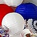 Bobee Red White and Blue Paper Lanterns, Party Decorations, 7 pack