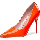 Elisabet Tang High Heels, Womens Pointed Toe Slip on Stilettos Party Wedding Pumps Basic Shoes