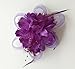 Coolr Fascinator Hair Clip Cocktail Headwear Flower Bridal Headpieces (Purple )