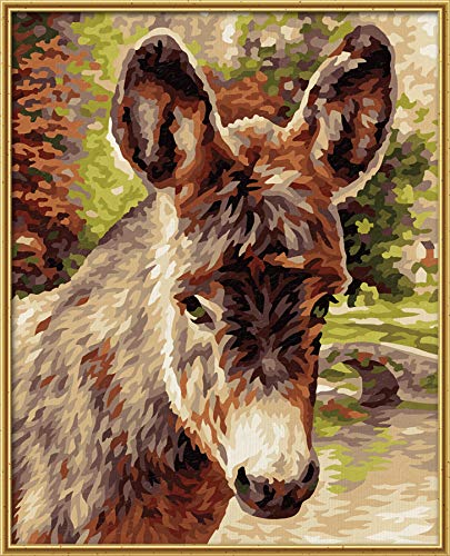 Schipper 609240743 Malen nach Zahlen - kleines Eselchen, Malset, 24 x 30 cm – Bild 3