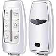Horande TPU Key Fob Case Cover fit for Hyundai Genesis G70, G80, G90 GV70 GV80 GV90 Keyless Entry Remote Key Fob (Silver)