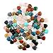Heart Stone Pendants Healing Chakra Crystal Gemstone Gems Rondom 30pcs for Necklace Jewelry Making