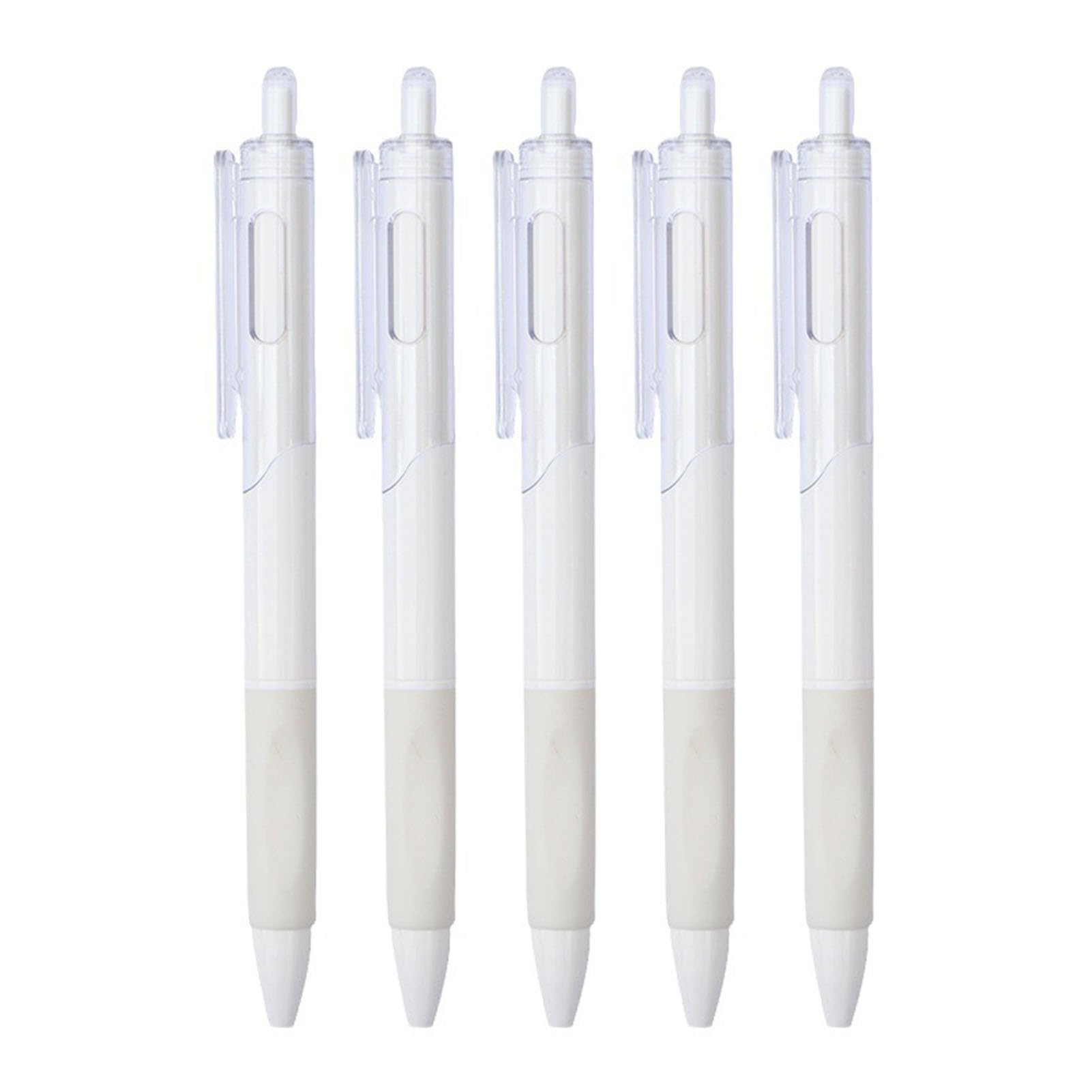 Gel Rollerball Pens Black Ink Retractable Fine ST Point Minimalist Design Pens Set for Writing Students School Office (5PCS)