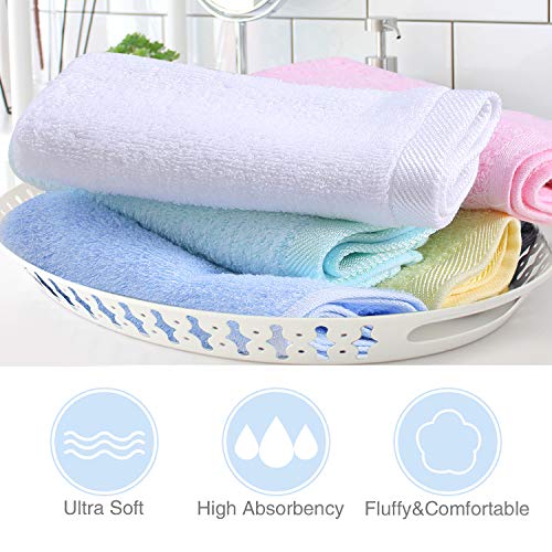 Yoofoss Washcloths Bamboo Face Towel Hand Cloth Set 10-Pack for Bathroom-Hotel-Spa-Kitchen Multi-Purpose, Ultra Soft, Absorbent, 12" x 12" - Thumbnail 2