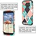 XIQI Compatible with Case for Samsung Galaxy A32 5G / A12,3 in 1 Hybrid Heavy Duty Hard PC Full Body Protection Soft Silicone High Impact Bumper Abstract Design Cover for Women/Girls(Purple Galaxy)