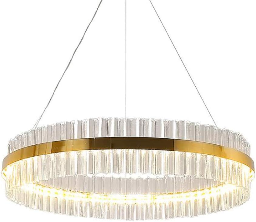 FGVBC Lámpara de Techo de araña, lámpara Colgante Redonda de Cristal
