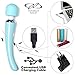 Therapeutic Wand Massager - Handheld Cordless and Powerful - 8 Speeds and 20 Patterns - USB Rechargeable - Magic Recovery Effect for Body - Back Neck Shoulder Feet - Turquoise