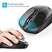 TECKNET Ergonomic Mouse, Rechargeable 2.4G+Bluetooth Vertical Mice 6 DPI Adjustable, Wireless Optical Carpal Tunnel Mouse for Right Hand, Silent 6 Buttons for Laptop, PC, MacBook, iPad - Deep Black