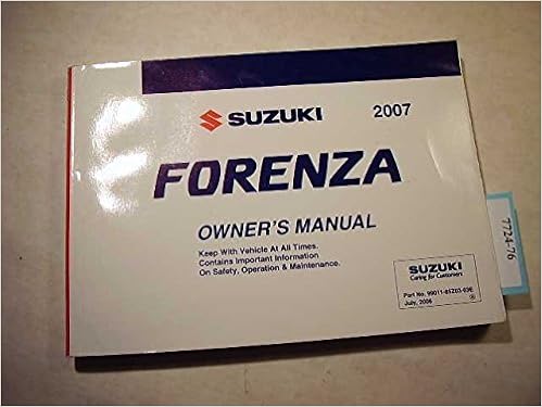 Amazon Com 2007 Suzuki Forenza Owners Manual Suzuki Books