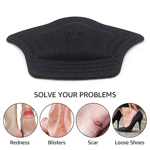Dr. Shoesert\'s Heel Grips for Loose Shoes, Heel Cushion Liner for Blisters, Self-Adhesive Heel Protector Pads 2 Pairs (Thicker)