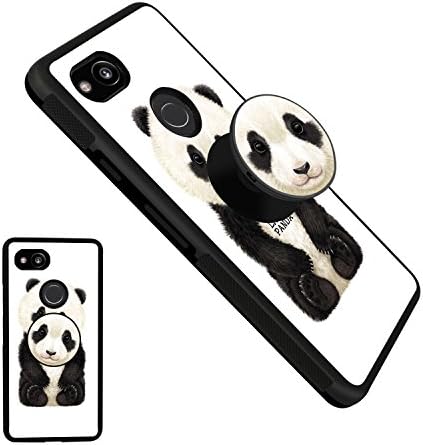 Google Pixel 2 XL Panda Case Unique Personalized Soft Ultralight Slim Cover, Newest Thin Anti-Drop TPU Protective Case with Kickstand - Panda4